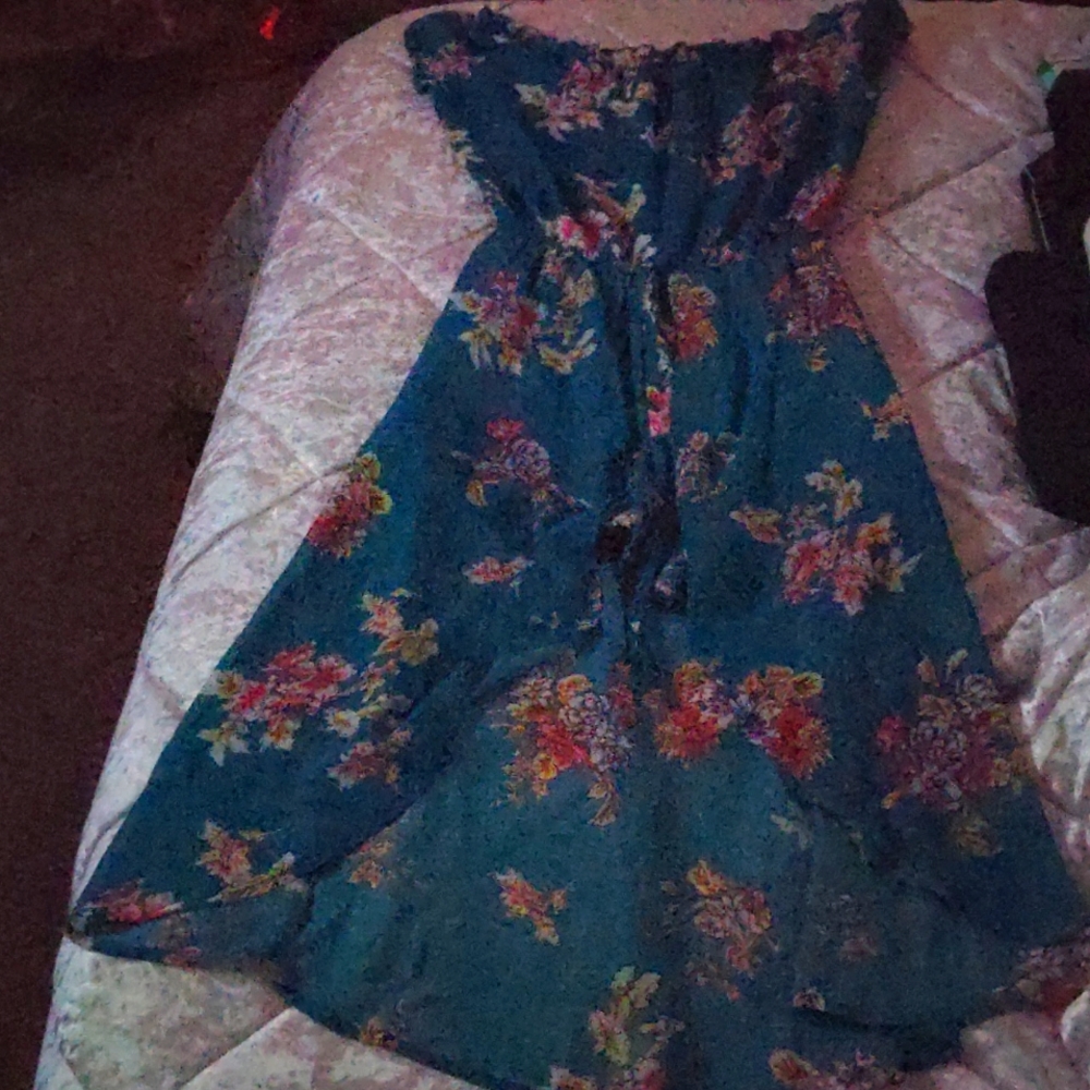BEBOP (JUNIOR'S SIZE: XSMALL) JADE/CORAL ROMPER